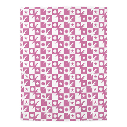 Baby Girl DUI Checkered Baby Swaddle