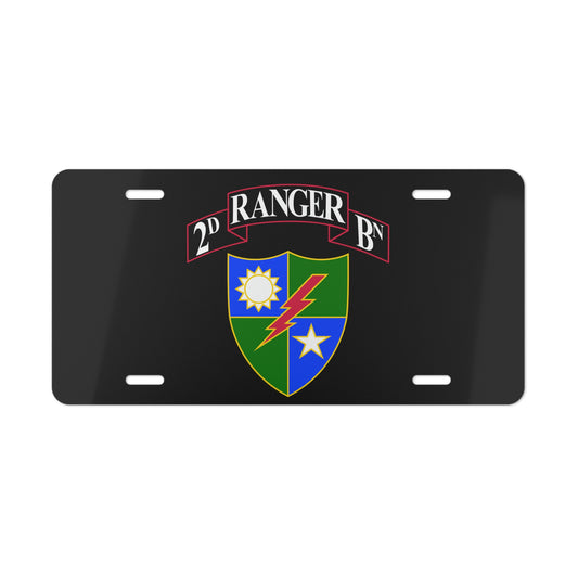 2d Battalion Scroll & DUI License Plate