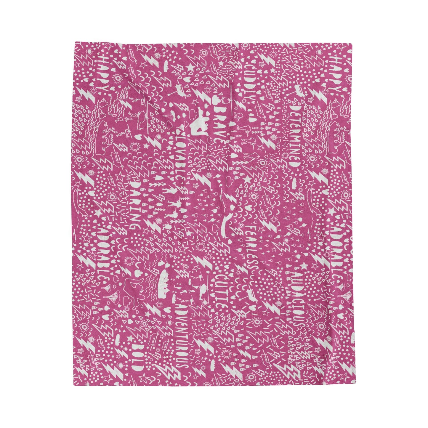 Pink Regimental DUI Plush Baby Blanket